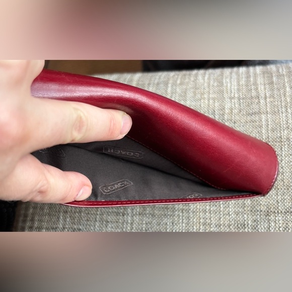 Coach Cherry Red Leather Clutch/Wallet - Picture 3 of 12